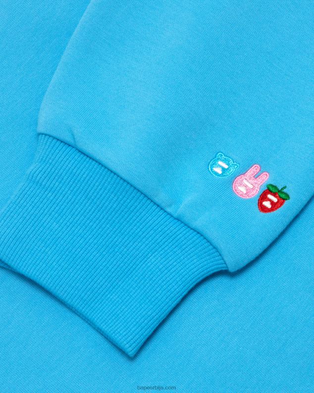 Плави Жене A Bathing Ape апее лого изрезана капуљача J42801028