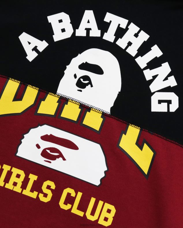 црн Жене A Bathing Ape пуловер са плетеним рукавима за спајање каблова J42801030