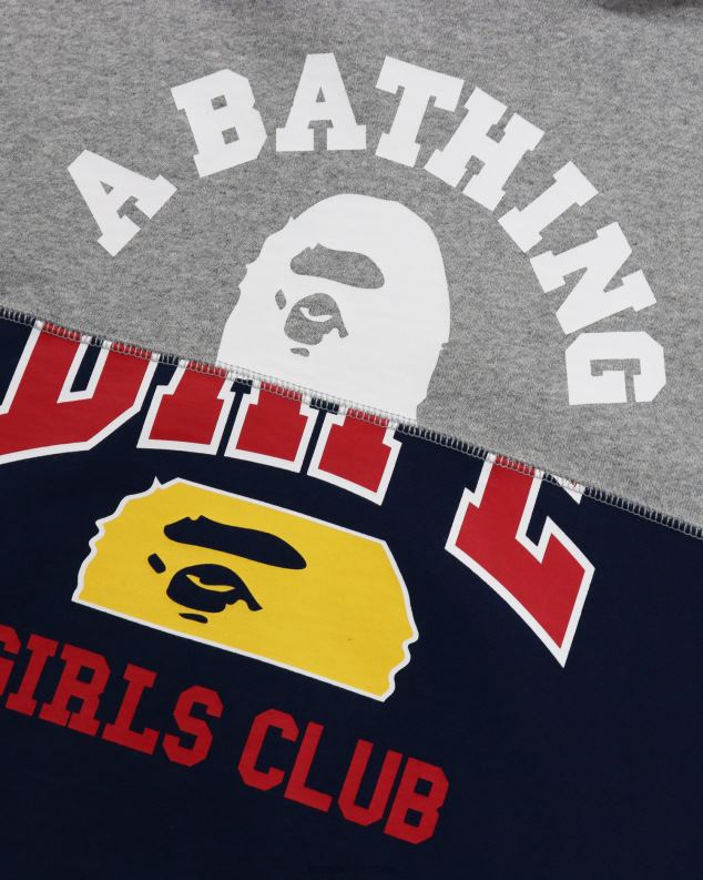 сива Жене A Bathing Ape пуловер са плетеним рукавима за спајање каблова J42801031