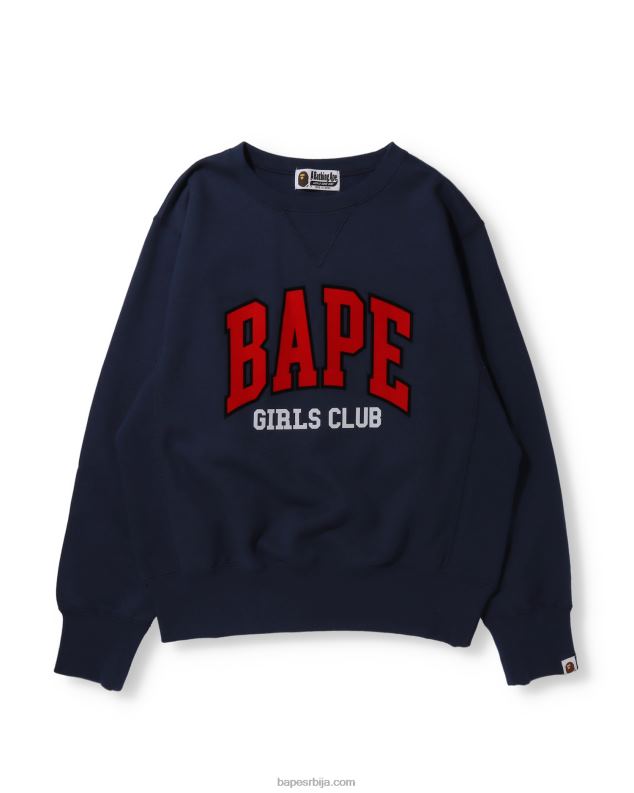 Морнарско плаво Жене A Bathing Ape клуб широки врат J42801033