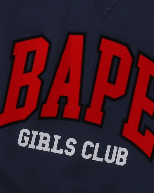 Морнарско плаво Жене A Bathing Ape клуб широки врат J42801033