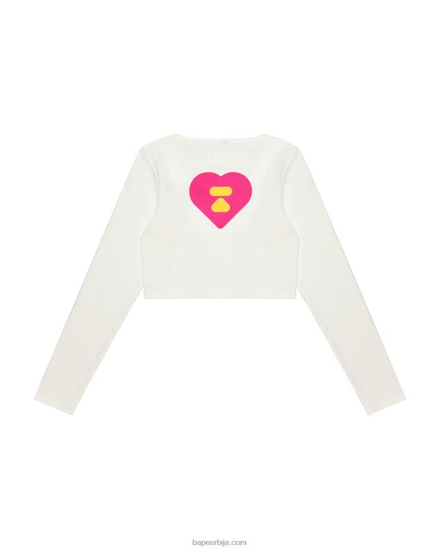 бео Жене A Bathing Ape скраћени врх танког кроја J42801035