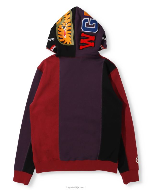 црн Жене A Bathing Ape доцкинг схарк дуксерица са пуним патентним затварачем J42801039