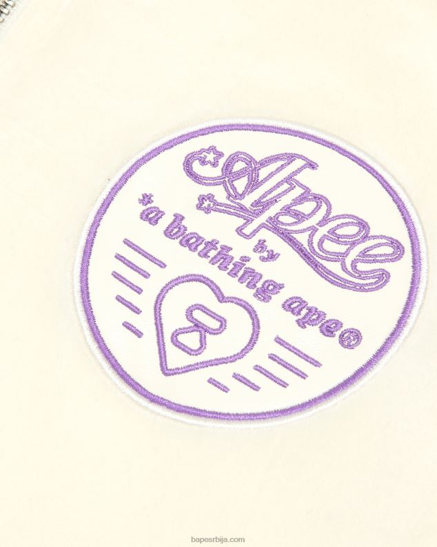 бео Жене A Bathing Ape скраћени џемпер са рајсфершлусом J42801061
