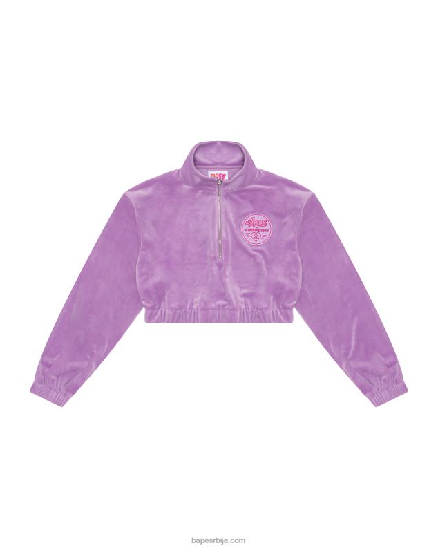 љубичаста Жене A Bathing Ape скраћени џемпер са рајсфершлусом J42801062