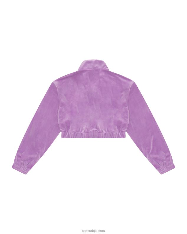 љубичаста Жене A Bathing Ape скраћени џемпер са рајсфершлусом J42801062