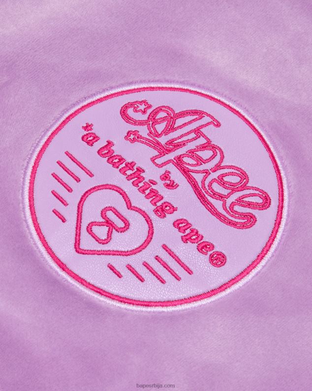 љубичаста Жене A Bathing Ape скраћени џемпер са рајсфершлусом J42801062