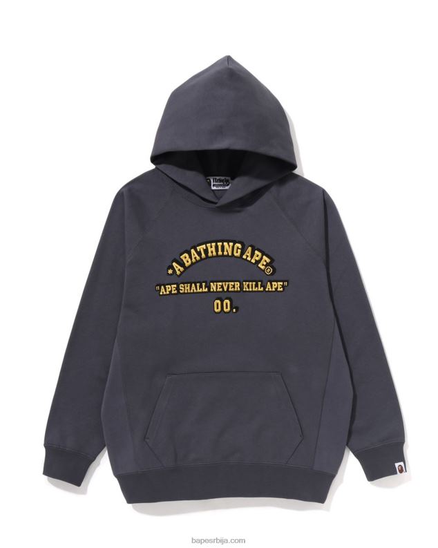 тамно сива Жене A Bathing Ape превелики пуловер с капуљачом J4280808