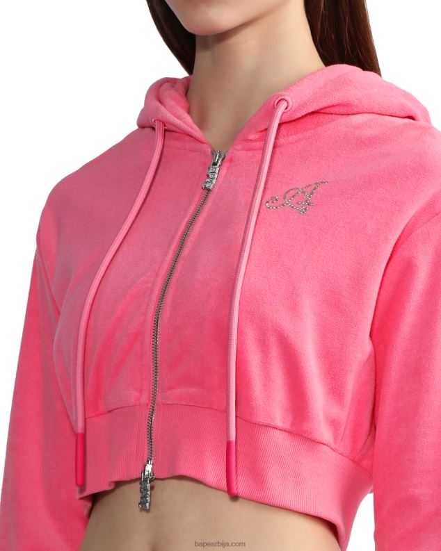 розе Жене A Bathing Ape Хоодие са рајсфершлусом J4280844