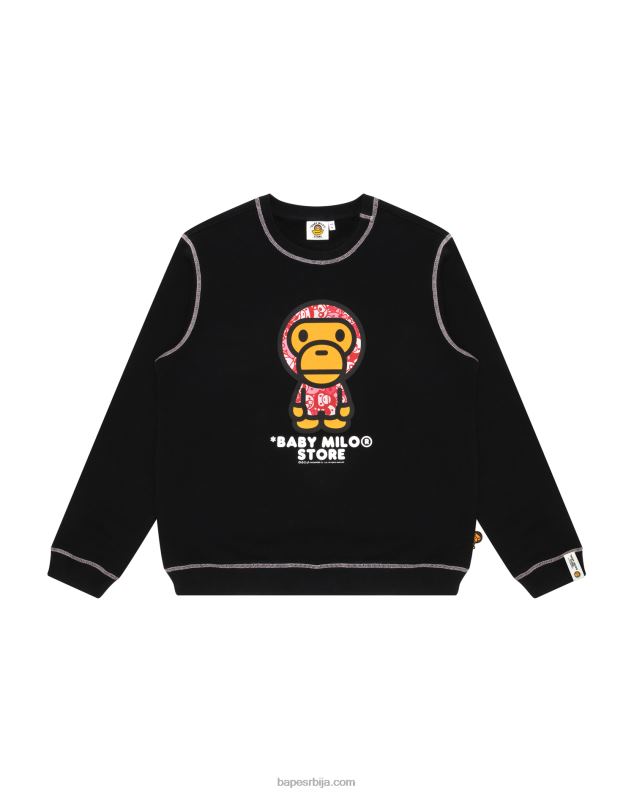 црн Жене A Bathing Ape баби мило дуксерица са округлим изрезом J4280905