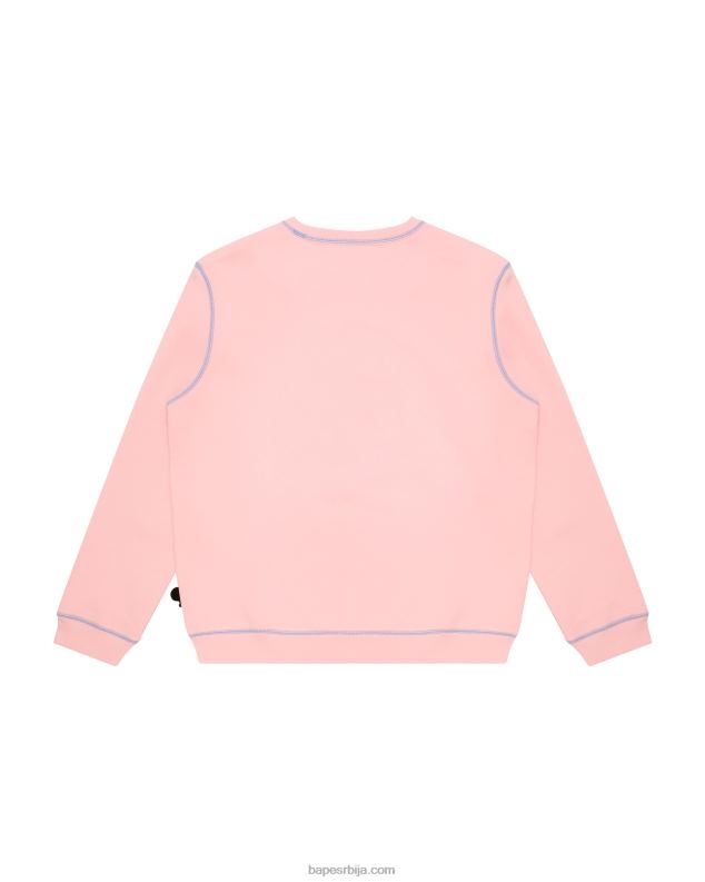 розе Жене A Bathing Ape баби мило дуксерица са округлим изрезом J4280906