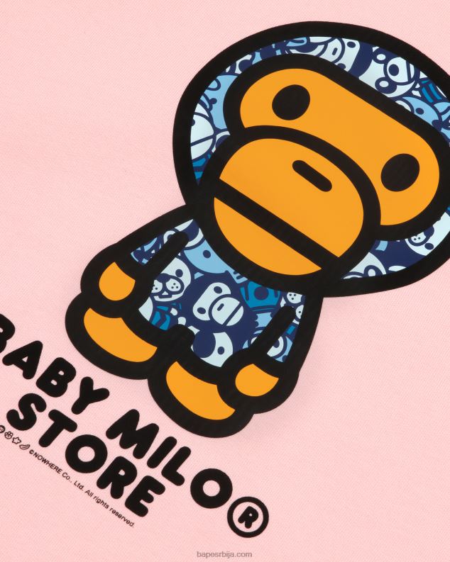 розе Жене A Bathing Ape баби мило дуксерица са округлим изрезом J4280906