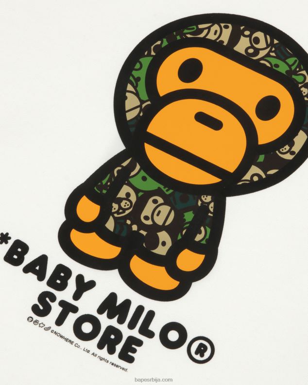 бео Жене A Bathing Ape баби мило дуксерица са округлим изрезом J4280907
