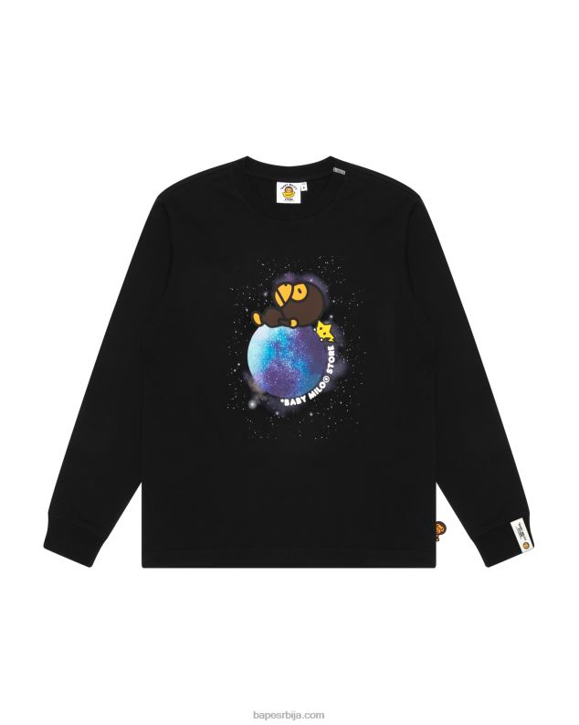 црн Жене A Bathing Ape баби мило мајица дугих рукава са графиком J4280913