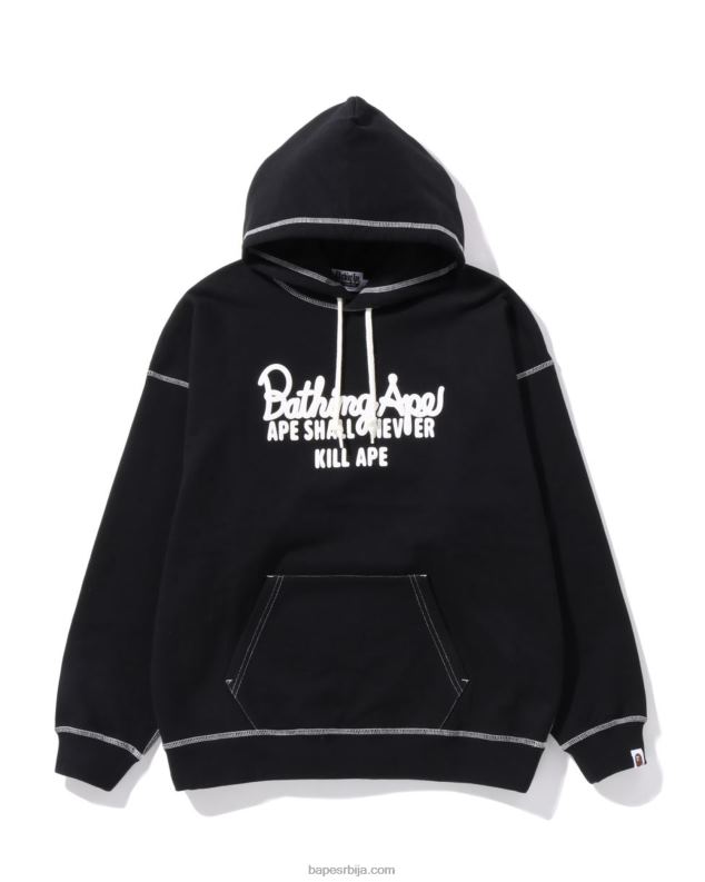 црн Жене A Bathing Ape Пуловер с капуљачом у боји са шавовима J4280970