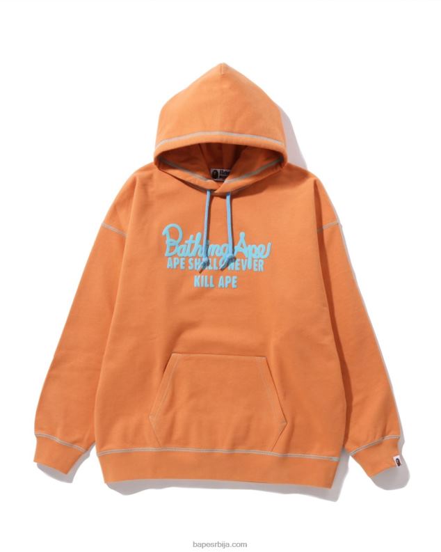 наранџаста Жене A Bathing Ape Пуловер с капуљачом у боји са шавовима J4280971