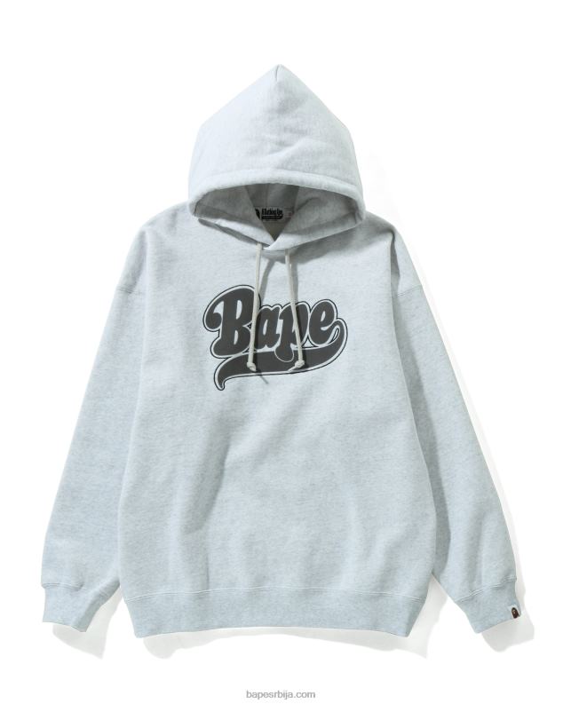 светло сива Жене A Bathing Ape превелики пуловер с капуљачом J4280979