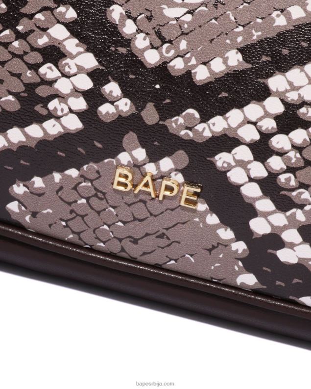 беж Жене A Bathing Ape торбица са змијским узорком J42801108