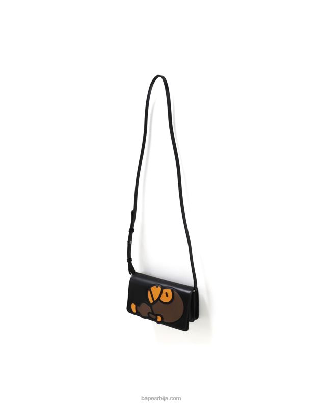 црн Жене A Bathing Ape баби мило кожна торба за раме J42801265