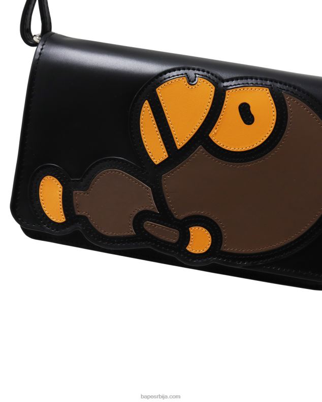 црн Жене A Bathing Ape баби мило кожна торба за раме J42801265