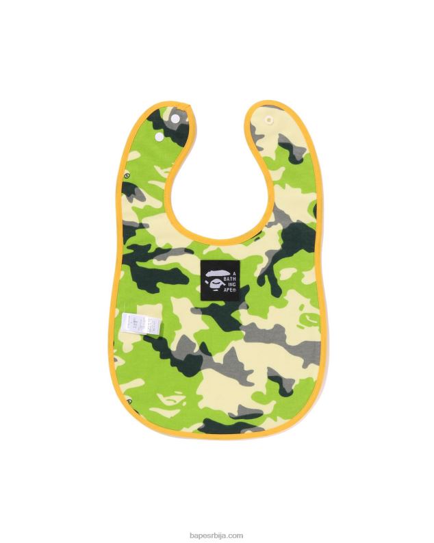 беж клинци A Bathing Ape воодланд цамо баби мило рибарски прслук са принтом реверзибилни биб J42801380