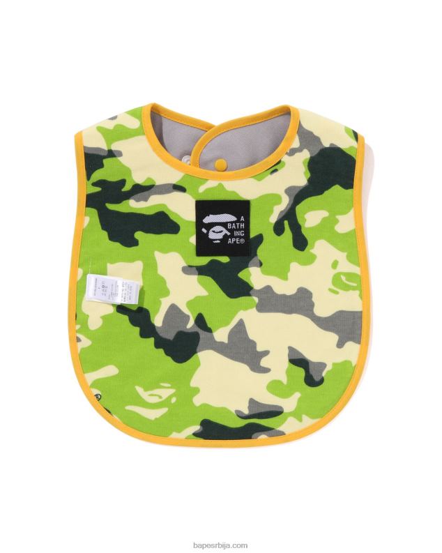 беж клинци A Bathing Ape воодланд цамо баби мило рибарски прслук са принтом реверзибилни биб J42801380