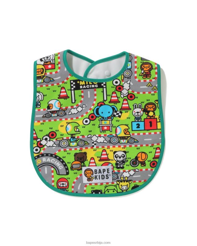 светло зелена клинци A Bathing Ape беби мило тркачки биб J42801716