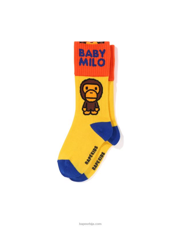 жута клинци A Bathing Ape баби мило манжетне чарапе J42801307