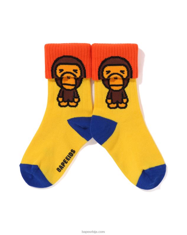 жута клинци A Bathing Ape баби мило манжетне чарапе J42801307
