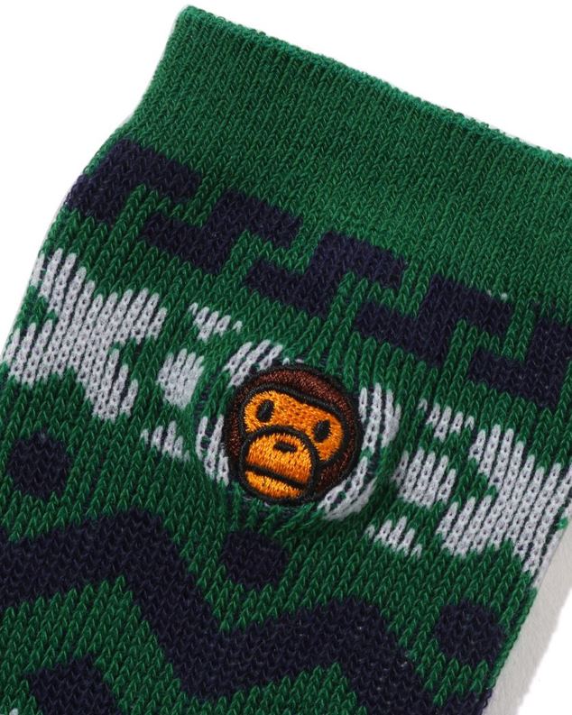 смарагд клинци A Bathing Ape беби мило нордијске чарапе J42801469