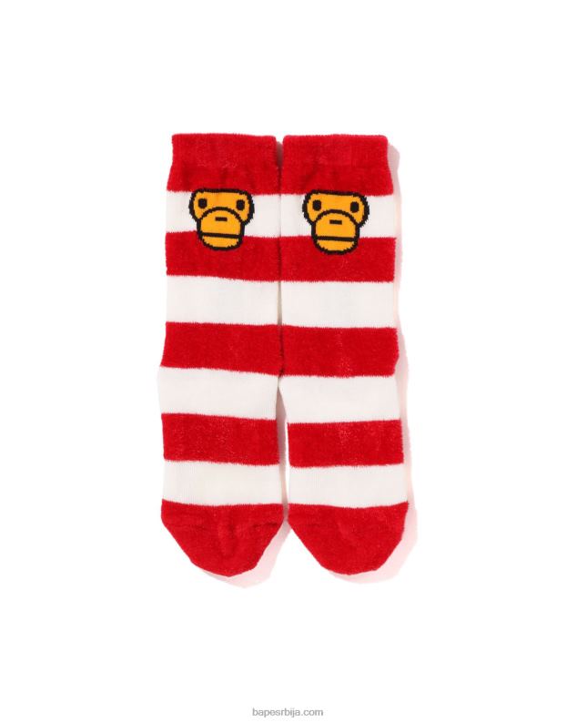 јарко црвена клинци A Bathing Ape хооп баби мило фаце чарапе J42801502