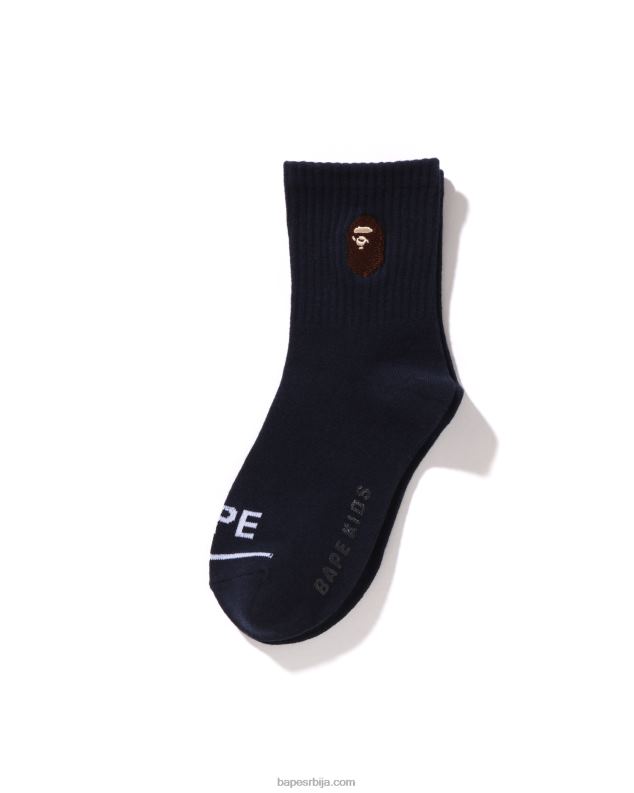 Морнарско плаво клинци A Bathing Ape глава ребрасте чарапе J42801680