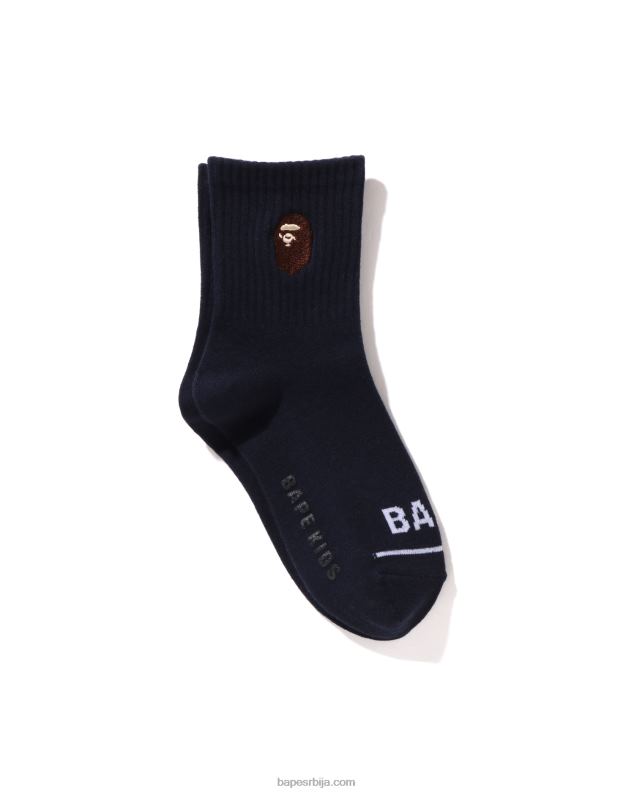 Морнарско плаво клинци A Bathing Ape глава ребрасте чарапе J42801680