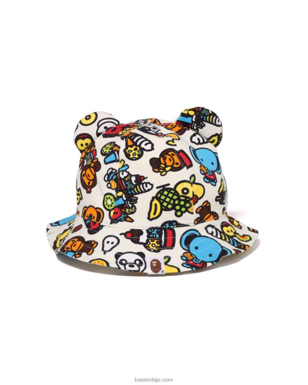 крем боја клинци A Bathing Ape баби мило шешир од мешаног воћа J42801322