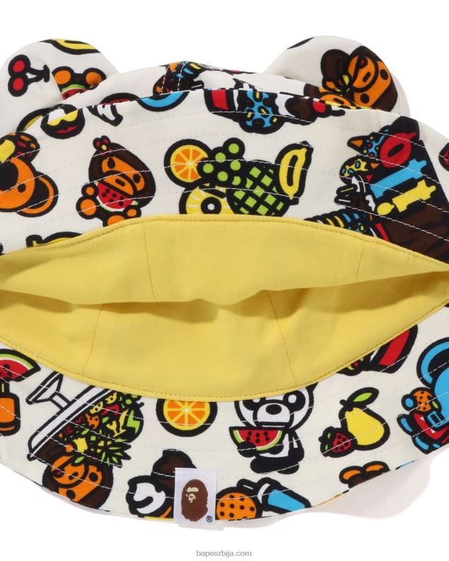 крем боја клинци A Bathing Ape баби мило шешир од мешаног воћа J42801322