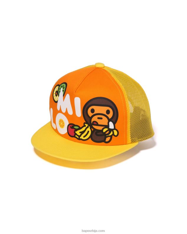 наранџаста клинци A Bathing Ape баби мило фруитс мрежаста капица J42801331