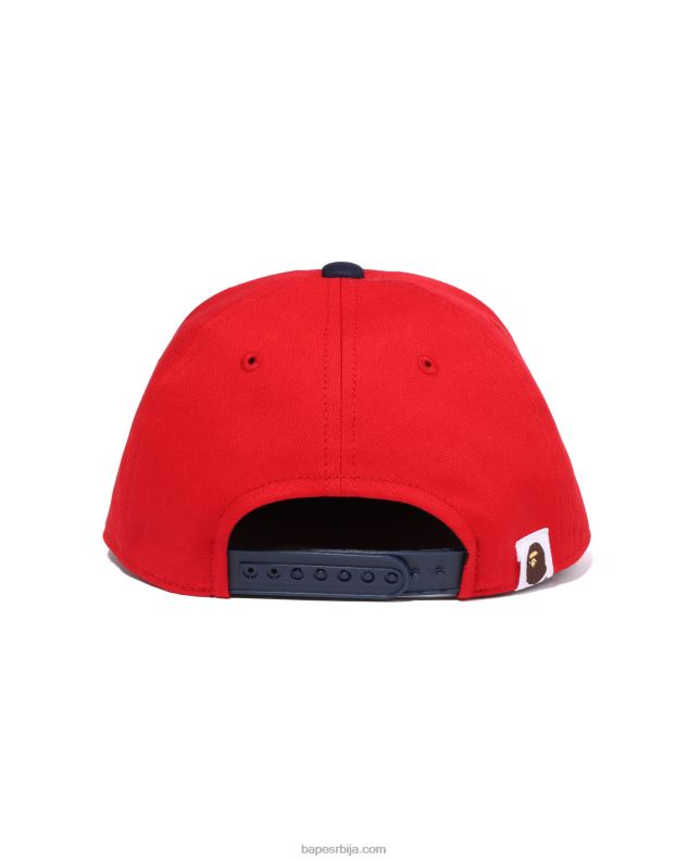 јарко црвена клинци A Bathing Ape баби мило фонт цап J42801345