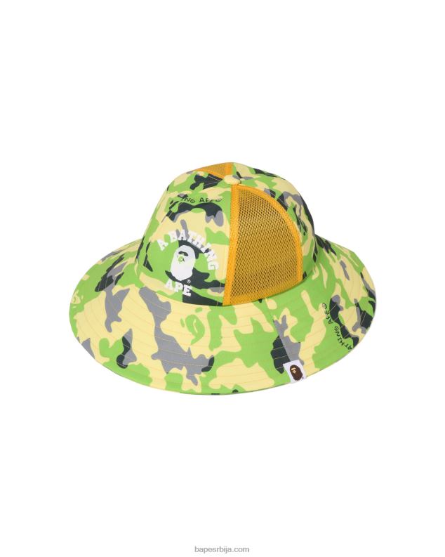 Војничко зелена клинци A Bathing Ape шумска маскирна мрежаста капа J42801395