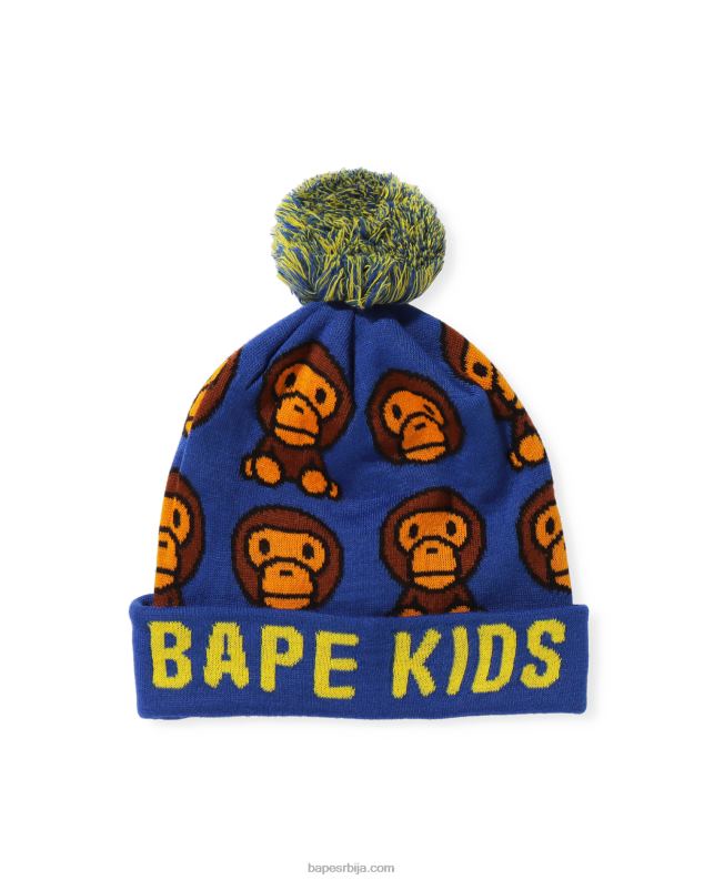 Плави клинци A Bathing Ape плетена капа баби мило J42801751