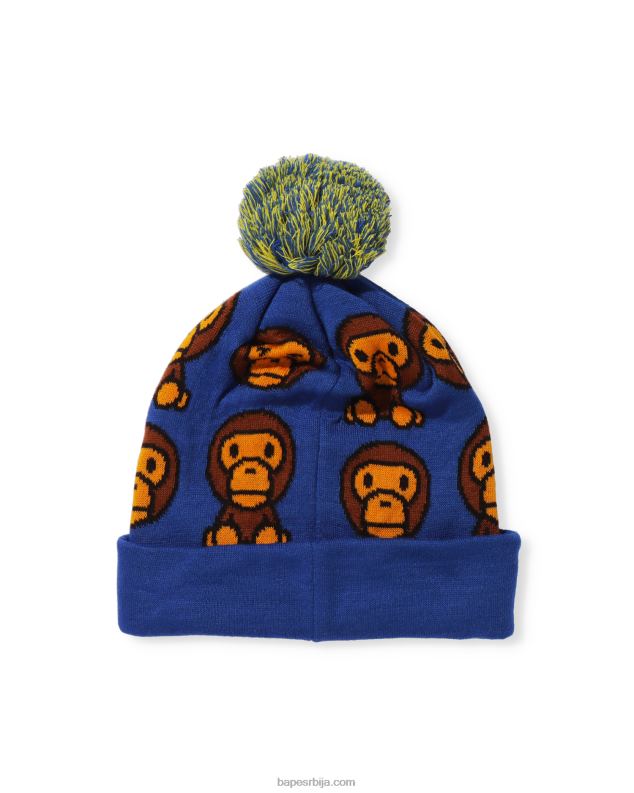 Плави клинци A Bathing Ape плетена капа баби мило J42801751