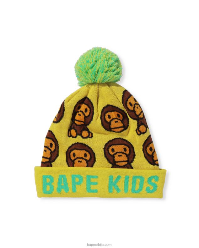 жута клинци A Bathing Ape плетена капа баби мило J42801753