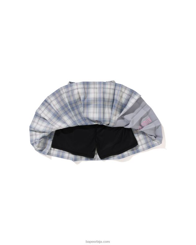 Плави клинци A Bathing Ape карата плисирана сукња јр J42801443