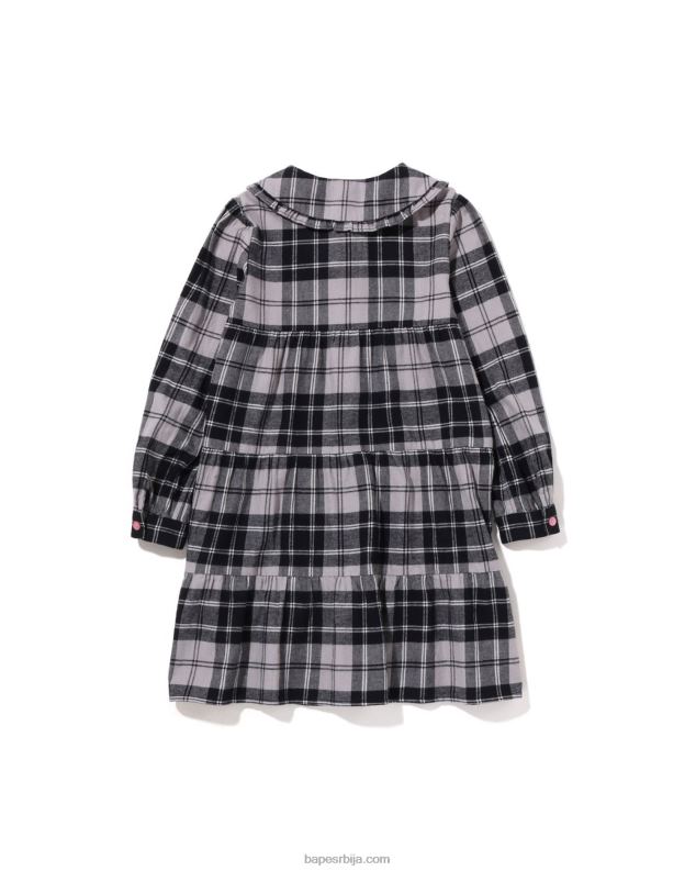 сива клинци A Bathing Ape проверите велики овратник једноделни J42801524