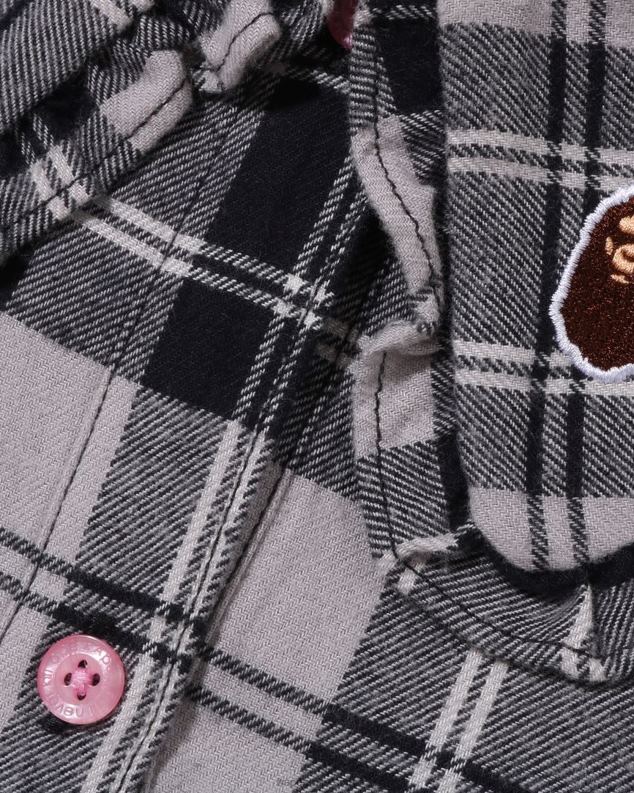сива клинци A Bathing Ape проверите велики овратник једноделни J42801524