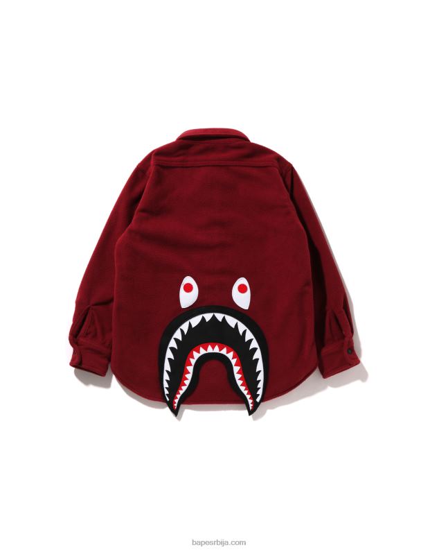 јарко црвена клинци A Bathing Ape јакна од ајкуле J42801641