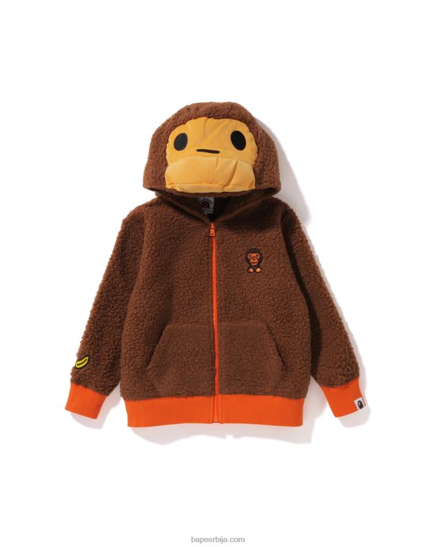 браон клинци A Bathing Ape баби мило боа плишана јакна J42801778