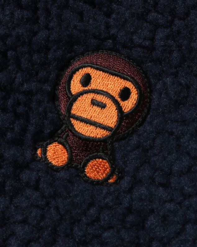 Плави клинци A Bathing Ape баби мило боа плишана јакна J42801779