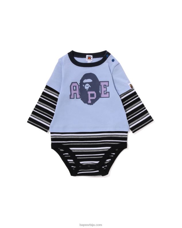Плави клинци A Bathing Ape вишеслојни боди са обручима J42801367