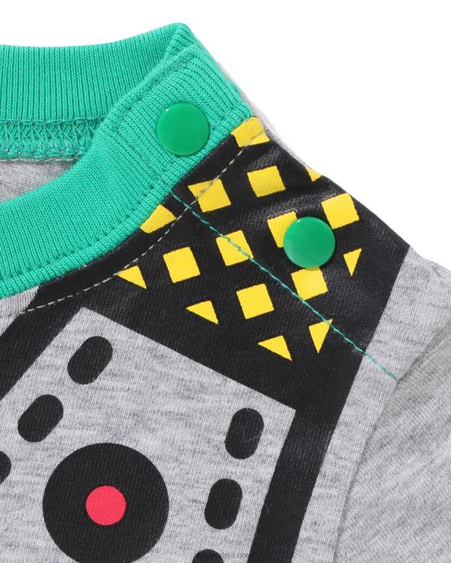сива клинци A Bathing Ape беби мило прслук са принтом боди J42801377
