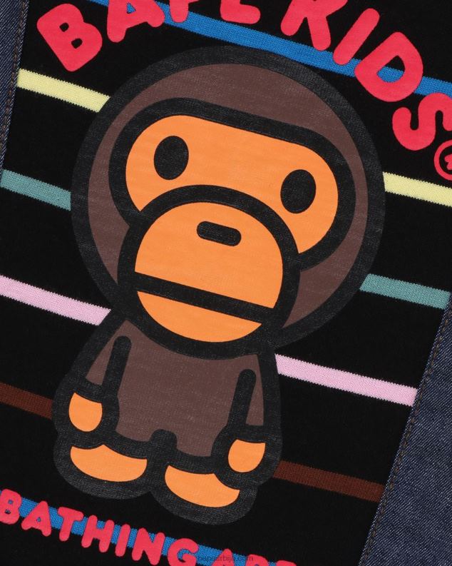 црн клинци A Bathing Ape хооп баби мило трегерице панталоне вишеслојни комбинезон J42801449